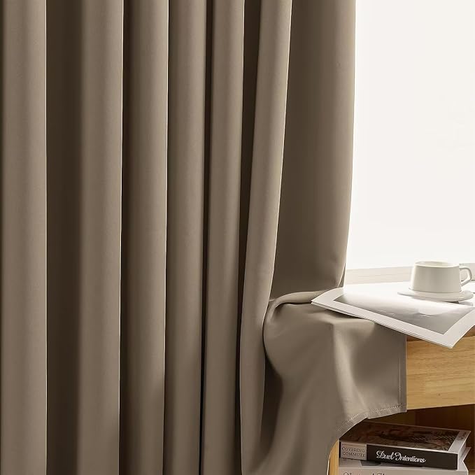 Joydeco Blackout Curtains for Bedroom 72 inch Long 2 Panels, Thermal Insulated - Image 3