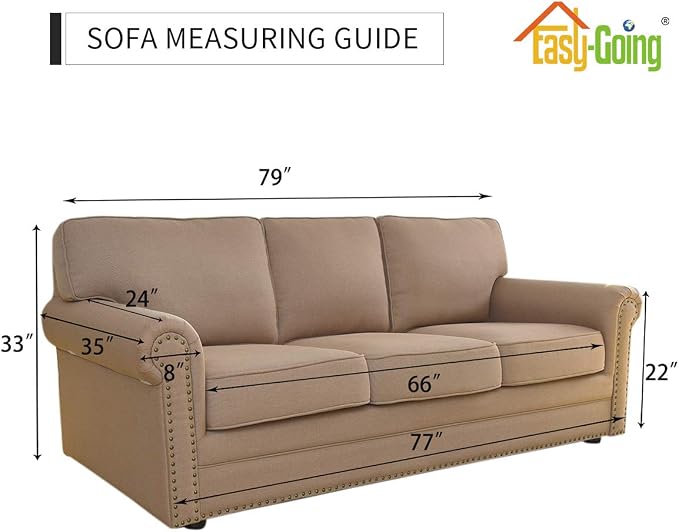Easy-Going Reversible Couch Cover, 3 Cushion Sofa, Water Resistant Furniture Mat - Image 7