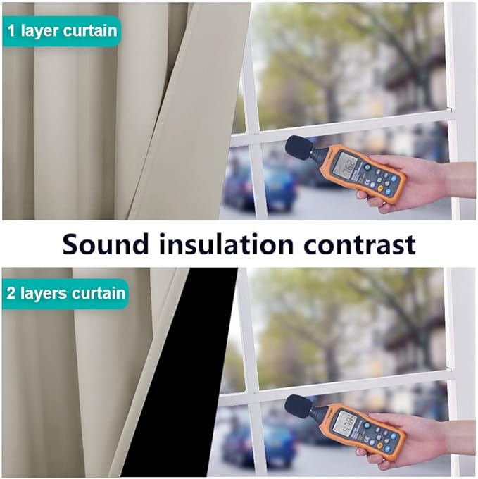 NICETOWN Full Shading Curtains 96 inches Long 2 Panels Set - Image 4