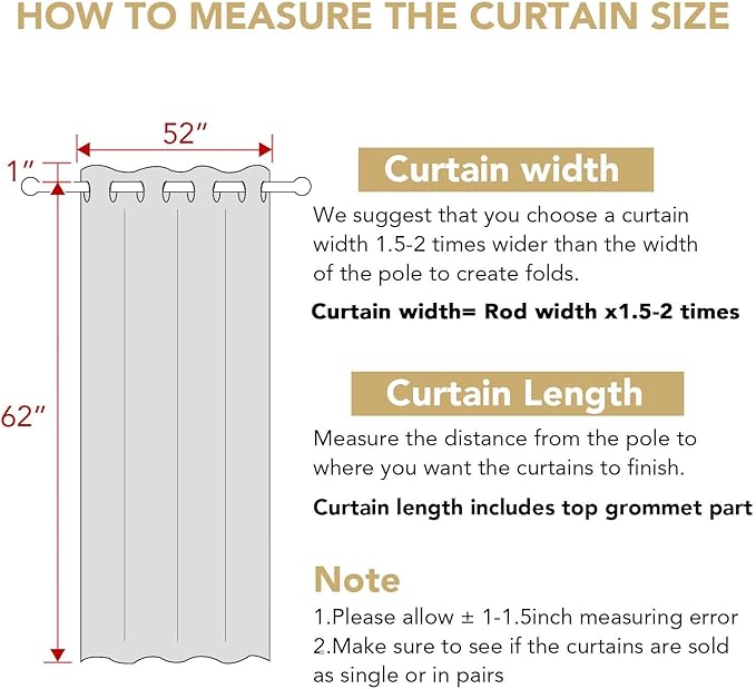 H.VERSAILTEX Blackout Window Curtain Panels Thermal Insulated Room Darkening Solid Grommet Curtains/Drapes for Bedroom Privacy Protection (Set of 2 Panels,52 by 63 Inch Long, Olive)