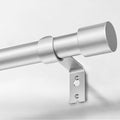 IFELS Heavy Duty Curtain Rods for Windows 48 to 84 Inch, 1 Inch Silver Curtain by IFELS
