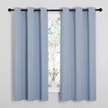 NICETOWN Vintage Blue Blackout Curtains 63 inches Length by NICETOWN