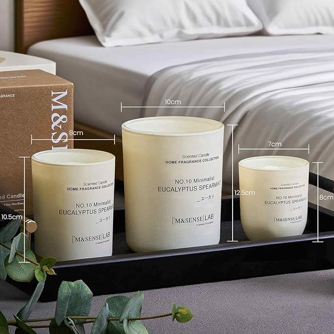 M&SENSE Natural Soy Candle| Bamboo Stream | 8.82 oz, 50H Burn | Minimalist Scented Candle for Relaxation, Gifting, Home Décor | for Bedroom, Office, Party Medium