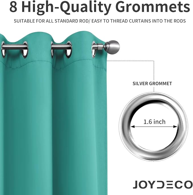 Joydeco Blackout Curtains 84 inches Long 2 Panels Set, Thermal Insulated Long - Image 5