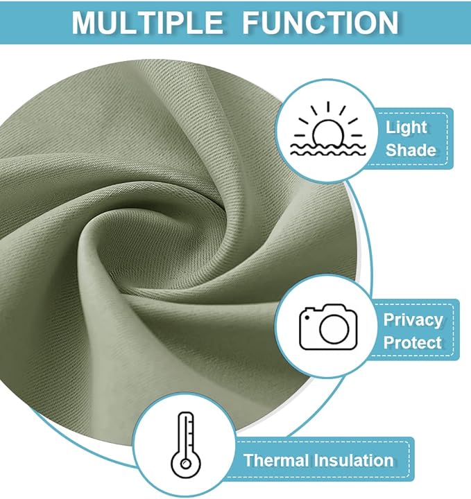 RYB HOME Cafe Blackout Curtains 24 inch Length, RV Curtains - Image 5