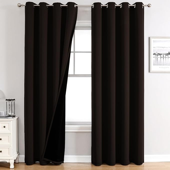 ChrisDowa 100% Blackout Curtains 80 inch Long by ChrisDowa