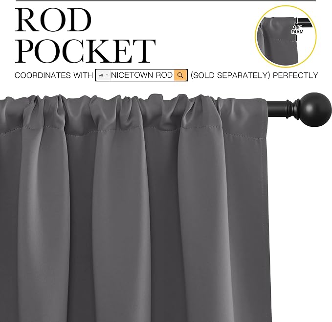 NICETOWN Blackout Curtain Panels - Image 2