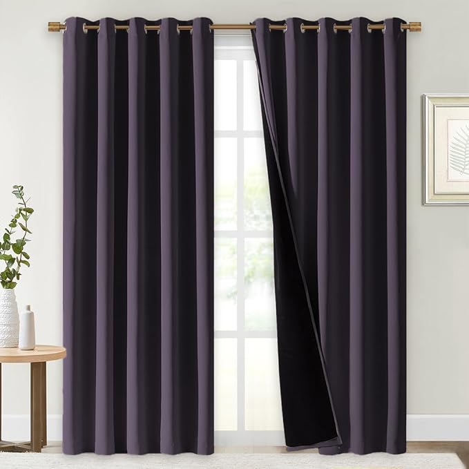 NICETOWN 100% Blackout Window Curtain Panels, Cold and Full Light Blocking by NICETOWN