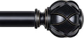 KAMANINA Curtain Rods for Windows 66 to 120 Inch, 7/8 Inch Black Heavy Duty by KAMANINA
