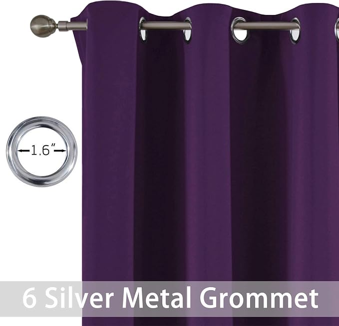 Yakamok Purple Blackout Curtains - Image 3