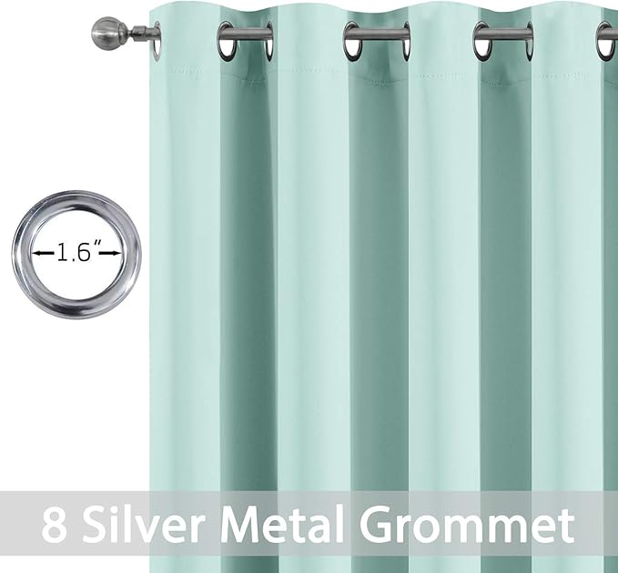 Yakamok Blackout Curtains Room Darkening Thermal Insulated Grommet top Window - Image 2