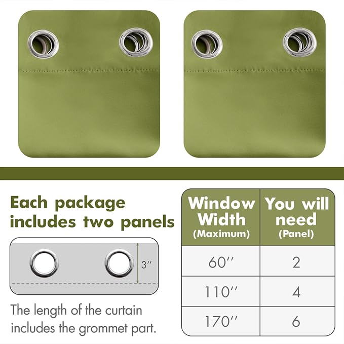 MIULEE Blackout Curtains for Bedroom Living Room Thermal Insulated Room - Image 6