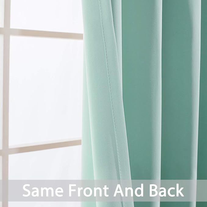 Yakamok Aqua Blackout Room Darkening Thermal Insulated Solid Grommet - Image 6