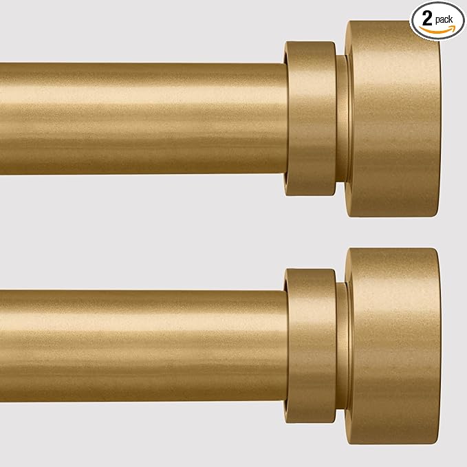 Lootkell 2 Pack Modern Gold Curtain Rods Set by Unknown