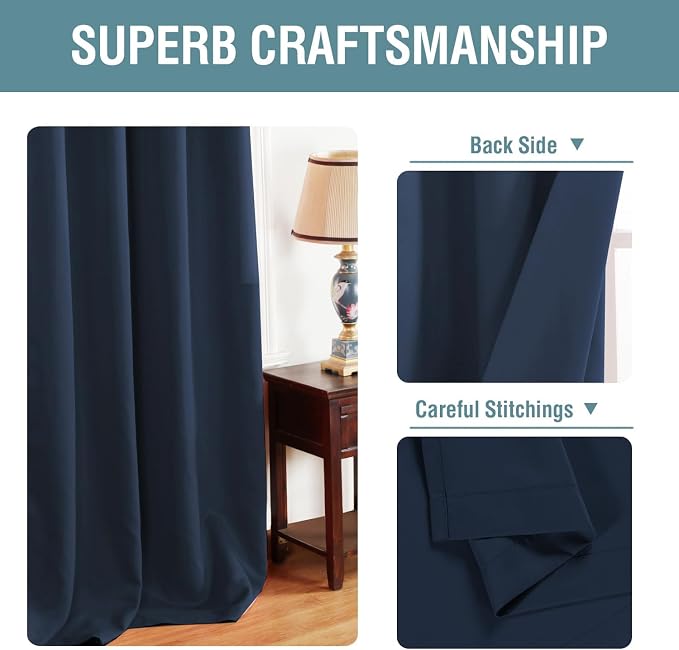 H.VERSAILTEX Blackout Curtain for Living Room Extra Long, Thermal Insulated - Image 3