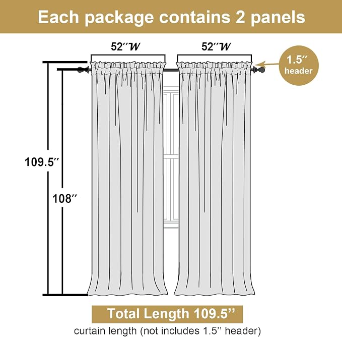 Lecloud Leia Ivory Sheer Curtains 108 Inches Long 2 Panels, Airy Jacquard Leaf - Image 3