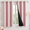 MIULEE Light Pink 100% Blackout Short Curtains by MIULEE