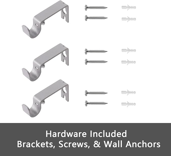 GXOACKJ Curtain Rods for windows 28-78 inch, 5/8 inch Decorative Silver - Image 6
