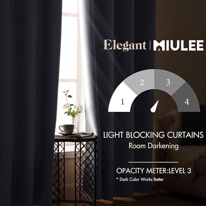MIULEE Blackout Curtains for Bedroom Living Room, Chirstmas Thermal Insulated - Image 2
