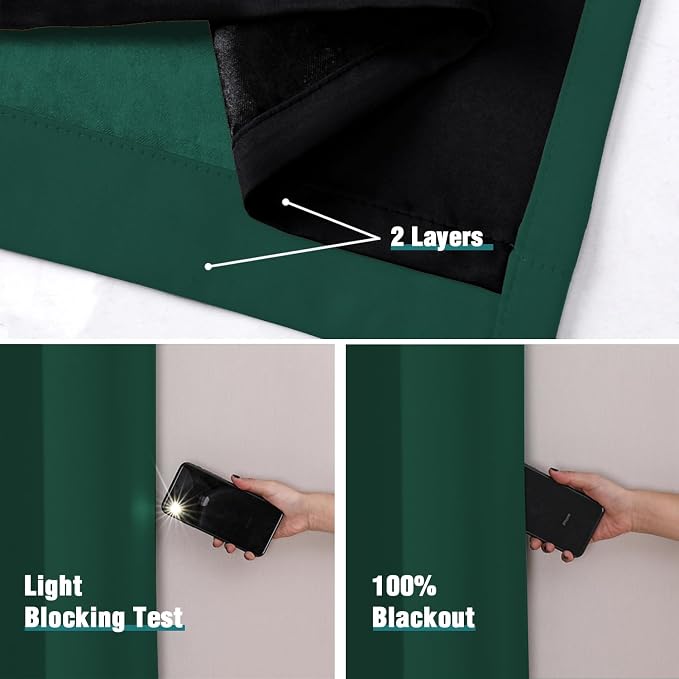 ChrisDowa 100% Blackout Curtains 90 inch Long - Image 4