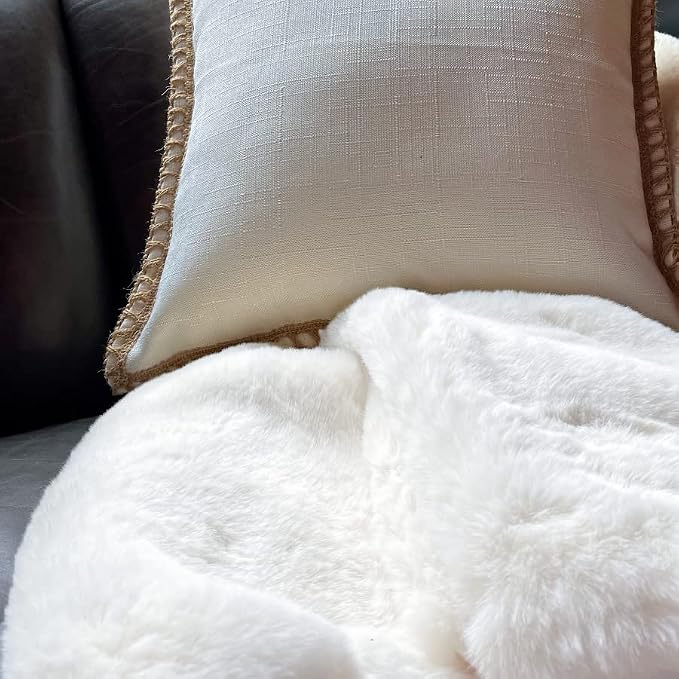 ORINOVA White Washable Faux Fur Area Rug - Image 5