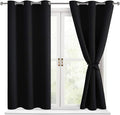 Blackout Curtains for Bedroom, 2 Drape Panels, 42 x 54 Inch | Light Blocking & by Hiasan