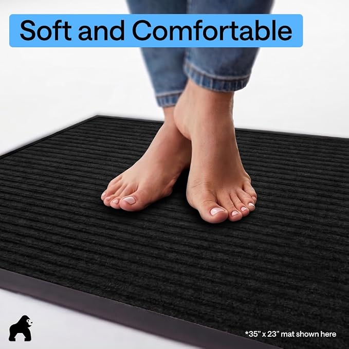 GORILLA GRIP Waterproof Traffic Guard Door Mat, Indoor and Outdoor Heavy Duty - Image 8