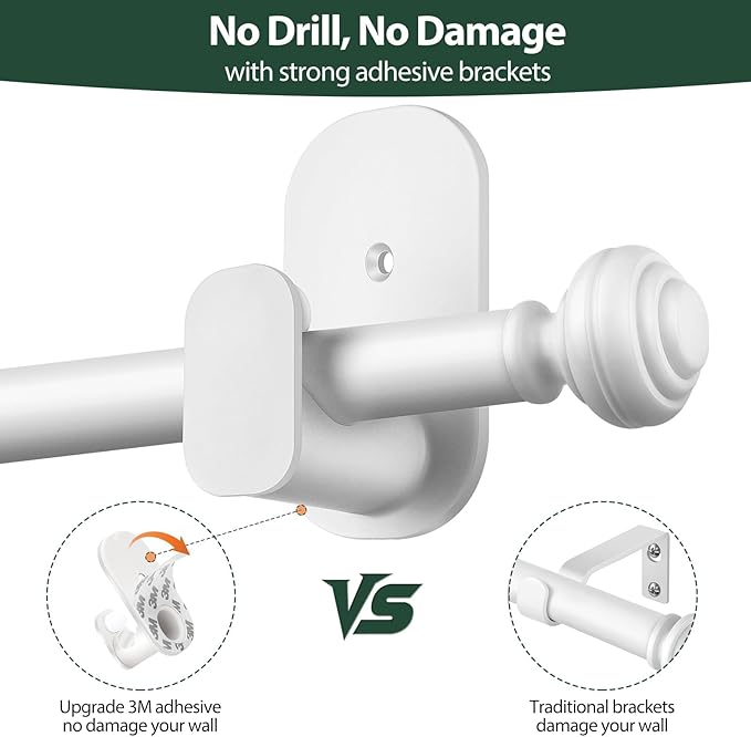 KAMANINA Curtain Rods No Drilling - Image 5