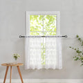 YJ YANJUN Vintage Lace Curtains 24 inch Length Victorian Floral Patterns Boho by YJYANJUN