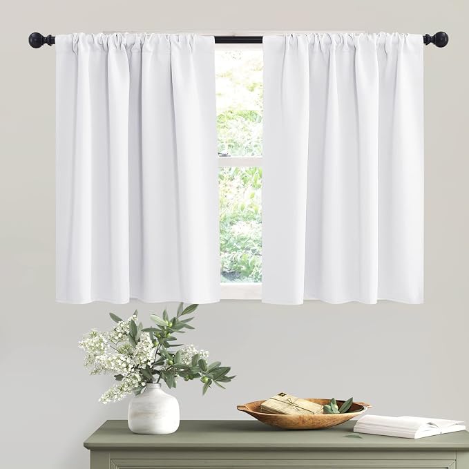 RYB HOME Curtains for Bedroom Living Room 63 inches Long, Thermal Insulated by RYBHOME