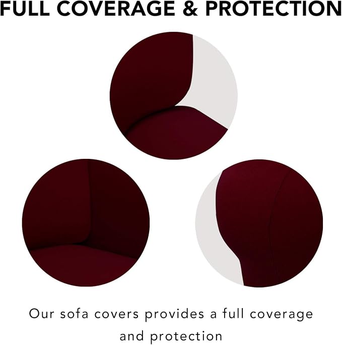 PureFit Super Stretch Chair Covers Fleece Couch Covers - Image 3
