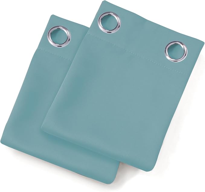 Blackout Curtains 52 x 90 inches Long Stone Blue Curtains Set of 2 Panels - Image 9
