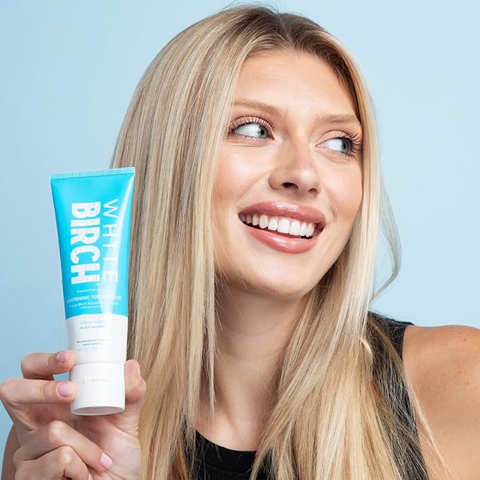 White Birch Activated Charcoal Toothpaste - Professional Teeth Whitening - Natural, No Fluoride Oral Care