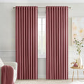 MIULEE Dusty Rose Back Tab Blackout Curtains 52x84 Inch Length 2 Panels Set | by MIULEE