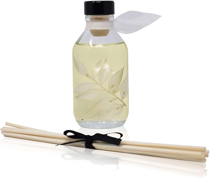 LOVSPA Reed Diffuser Set, Coconut & Eucalyptus Scented Oil Diffuser with Sticks, Home Fragrance Accessories for Bathroom Shelf Decor, Aroma Diffusers for Home or Office Desk, USA Made