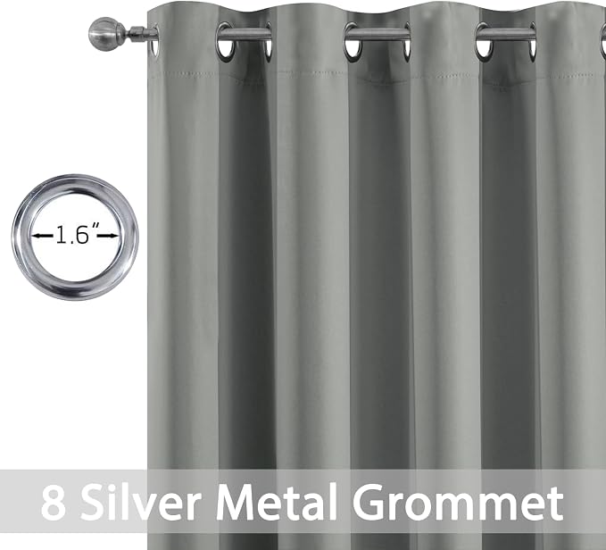 Yakamok Dove Grey Room Darking 72 Inch Length 2 Panel Sets - Image 2