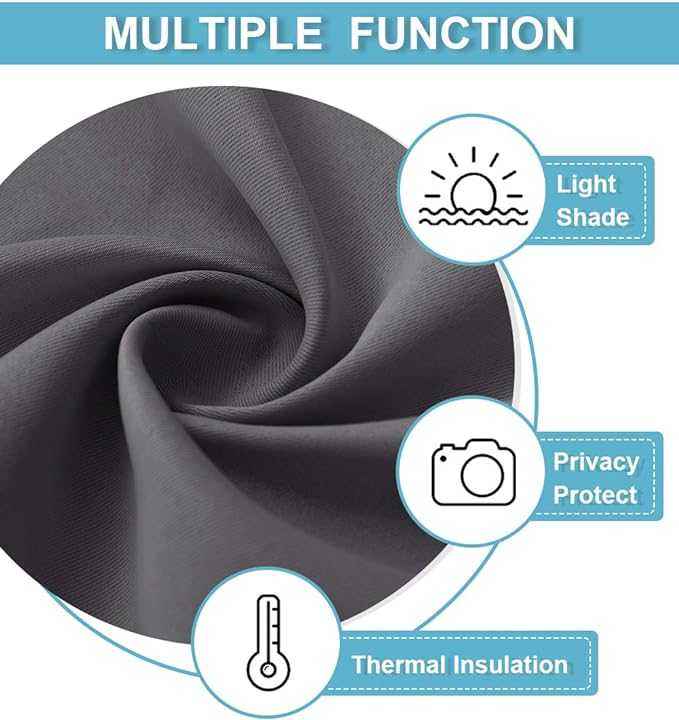 RYB HOME Grey Blackout Curtains - Image 6