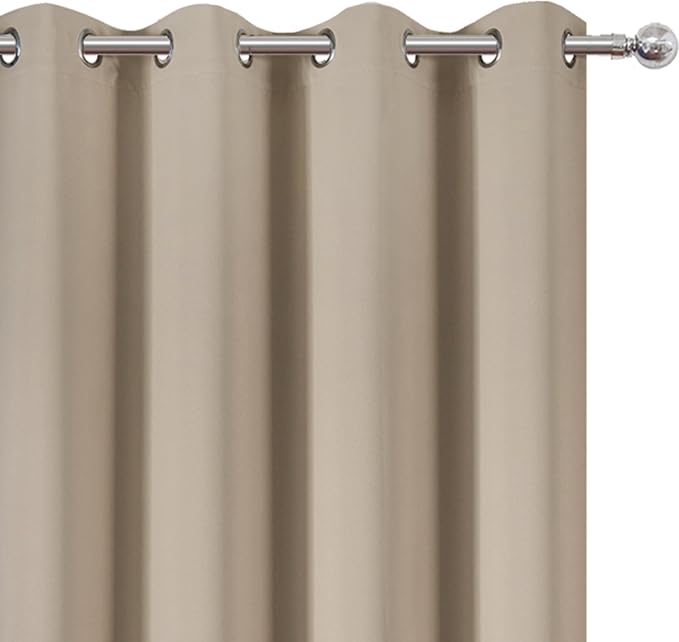 LEMOMO Khaki Thermal Blackout Curtains/52 x 54 Inch/Set of 2 Panels Room - Image 6