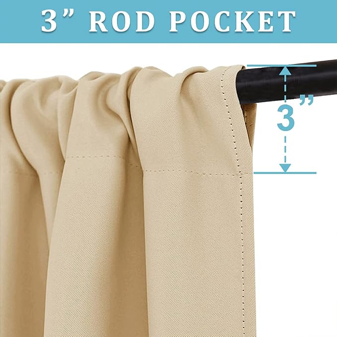RYB HOME Curtains for Bedroom 102 inches Long, Privacy Thermal Insultaed - Image 3