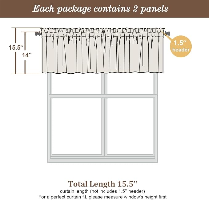Chyhomenyc Stone Blue Sheer Valances - Image 2
