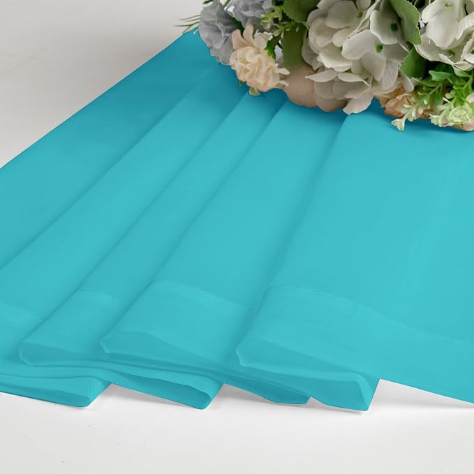 OVZME Turquoise Sheer Curtains 78 Inches Long 2 Panels - Image 5