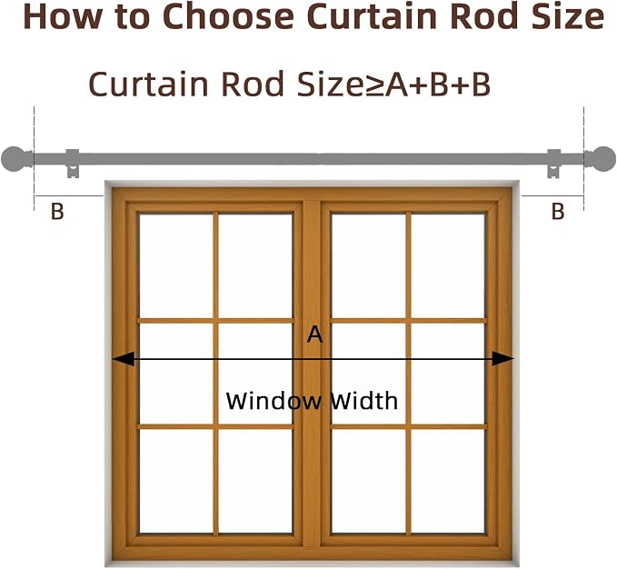 SMODBRODRE 32-48 Inch Silver Curtain Rod Set - Image 5