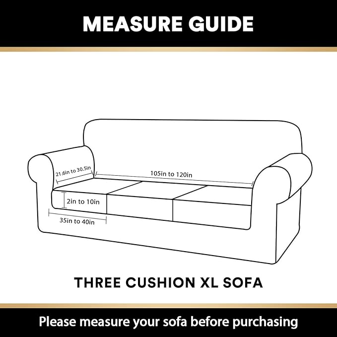 PrinceDeco Velvet Stretch Couch Cushion Cover Soft Cushion Slipcover for Chair Loveseat Sofa Cushion Furniture Protector Seat Cushion Sofa Cover (3 Piece XL Sofa Cushion Covers, Taupe)
