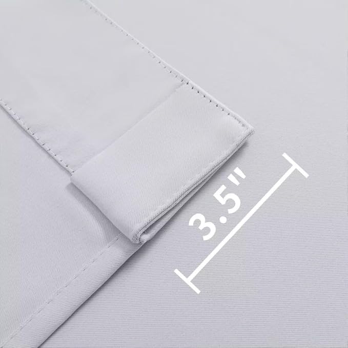 Joydeco White Blackout Curtains 96 Inches Long - Image 4