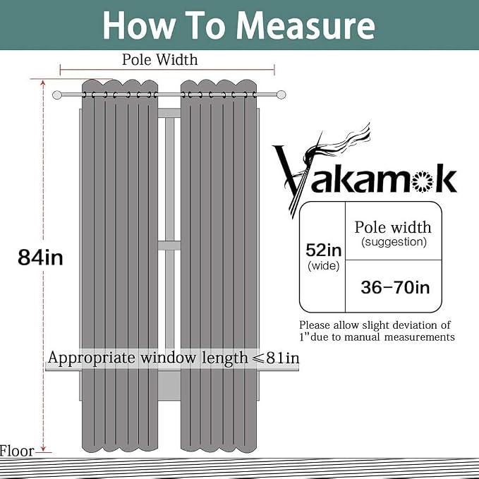 Yakamok Navy Blue 100% Blackout Curtains 84 Inches Long Thermal Insulated - Image 7
