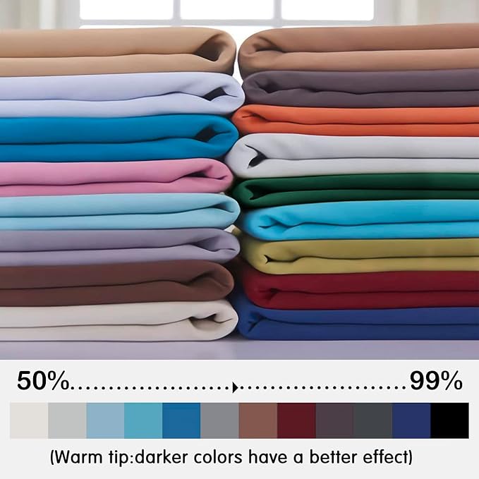 Yakamok Blackout Curtains Room Darkening Thermal Insulated Window Panels - Image 3