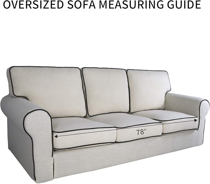 PureFit Stretch Oversized Couch Covers Fleece Sofa Slipcovers Wine | 1-Piece - Image 6
