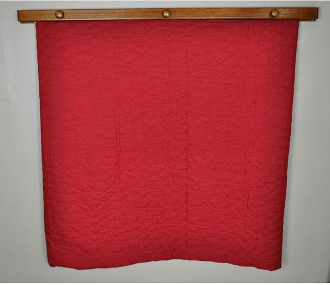 RRD Quilt Hanger for Wall for Display (48") Amish Made Wooden Quilt Rack Wall Mount - Rustic Tapestry Quilt Wall Hangers (Oak Wood, Michaels Stain, 48" Long)