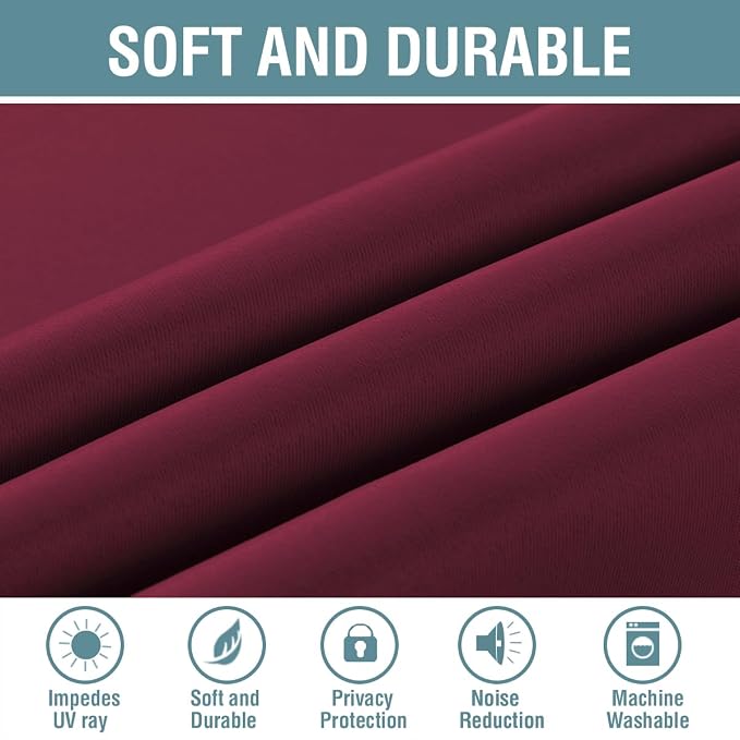 H.VERSAILTEX Blackout Curtains for Living Room/Bedroom Ultra Soft and Smooth - Image 4