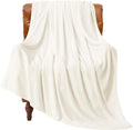 BEDELITE Fleece Blanket Twin Size Cream Throw Blankets by BEDELITE
